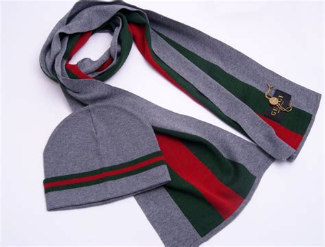 replica gucci hat and scarf set